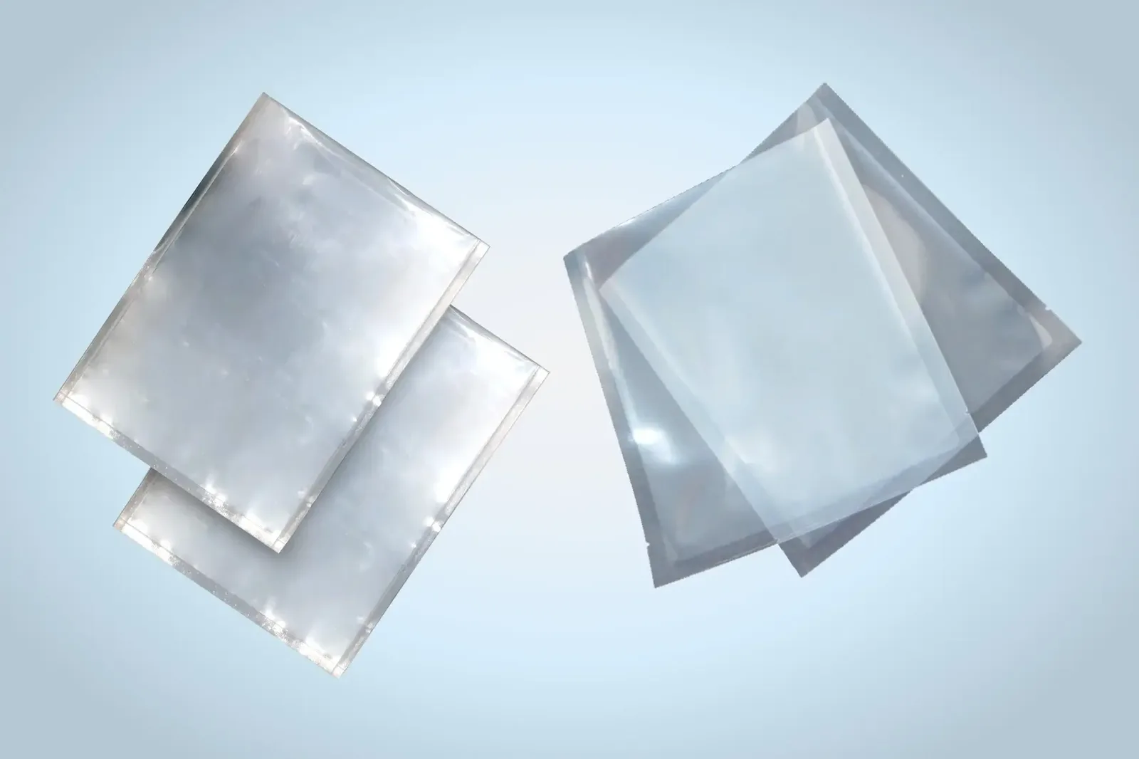Stock & Sell Un-printed Three Side Seal Pouches