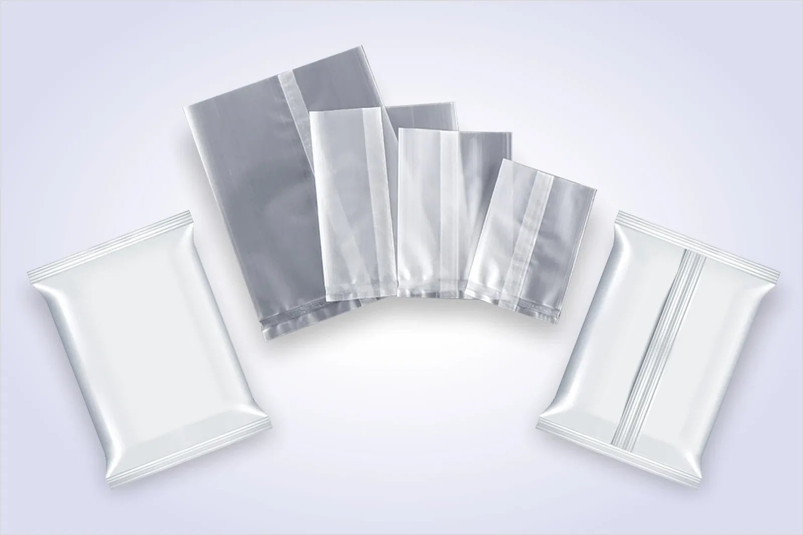 Stock & Sell Un-printed Center Seal Pouches