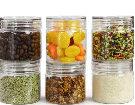 Tiffany Plastic Containers For Kitchen Storage With Spoon | BPA-Free, Stackable Jars | Set Of 6