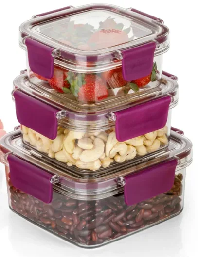 Melody Jars - Airtight, BPA-Free, Stackable Food Storage Containers | Set Of 3 Unbreakable PET Jars (400ml, 600ml, 1000ml)